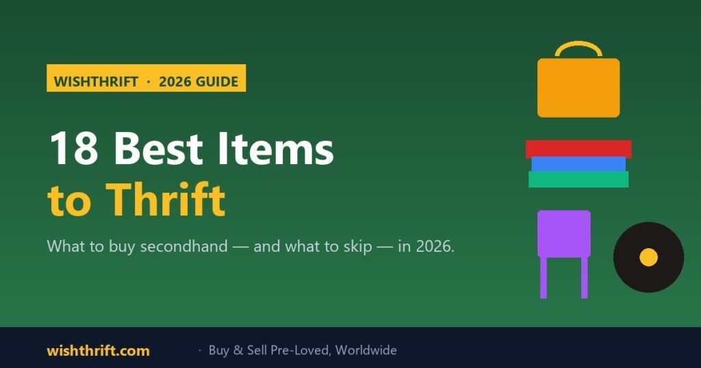 Best Items to Thrift in 2026: 18 Categories Where Secondhand Wins (and 8 to Skip)