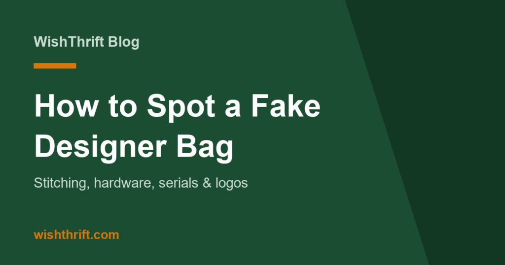 How to Spot a Fake Designer Bag in 2026: 5 Authentication Checks