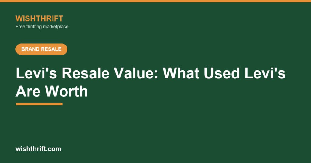 Levi's Resale Value 2026: What Used Levi's Are Worth