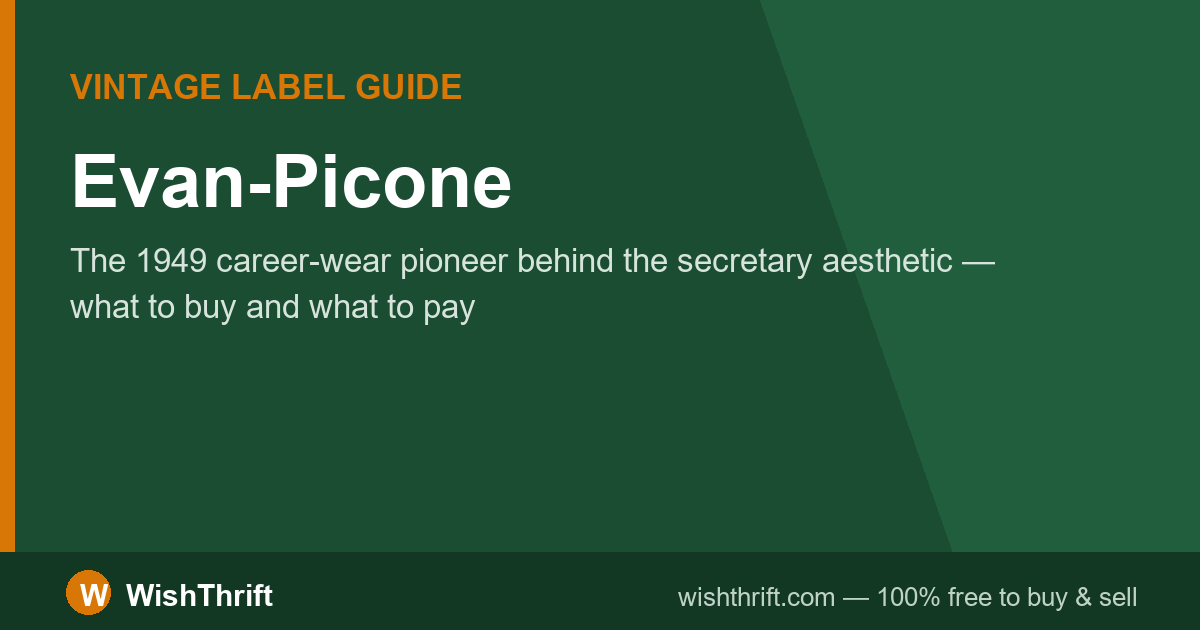 Evan-Picone vintage guide cover — the 1949 career-wear label behind the secretary aesthetic revival