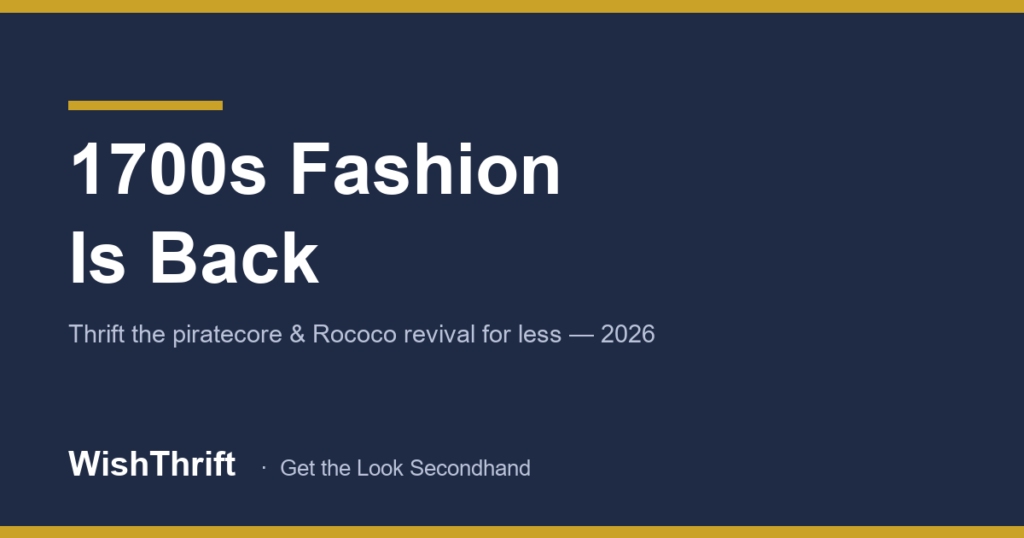 1700s Fashion Is Back: How to Thrift the Piratecore & Rococo Look