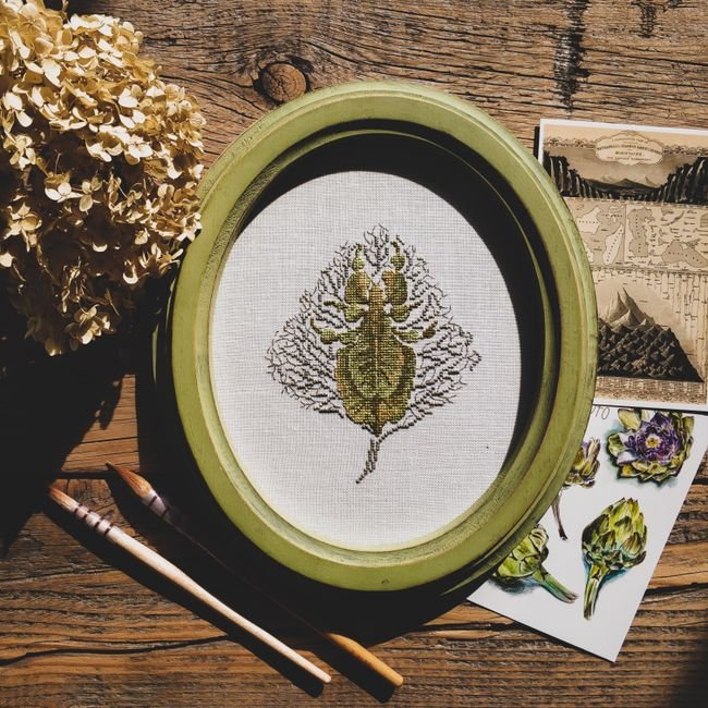 Framed Botanical Print — Oval Gilt Frame