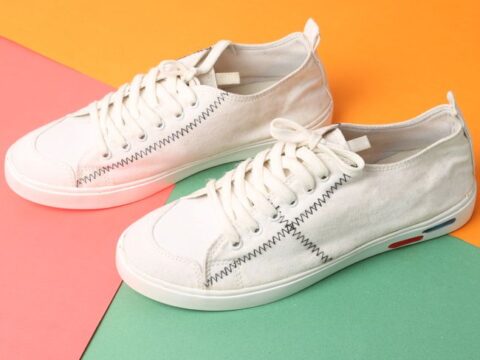 Leather Trainers — White, UK 9