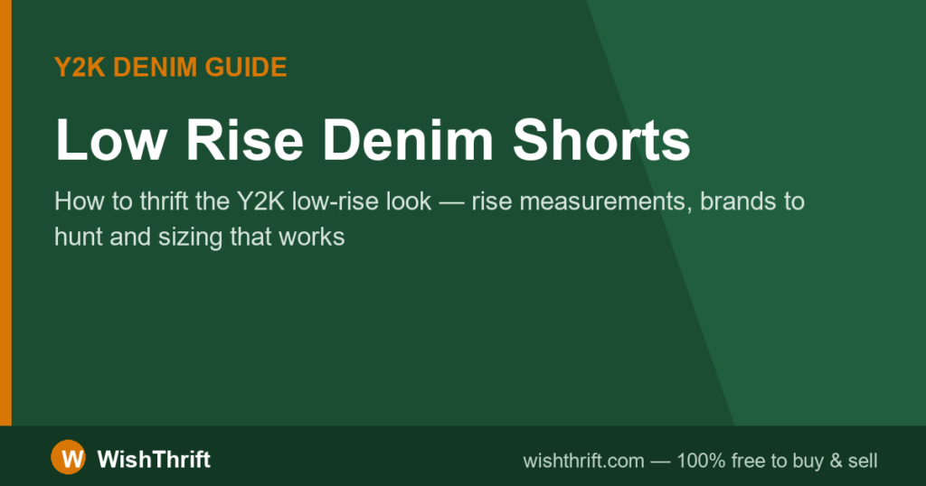 Low Rise Denim Shorts: The Y2K Thrifting & Sizing Guide