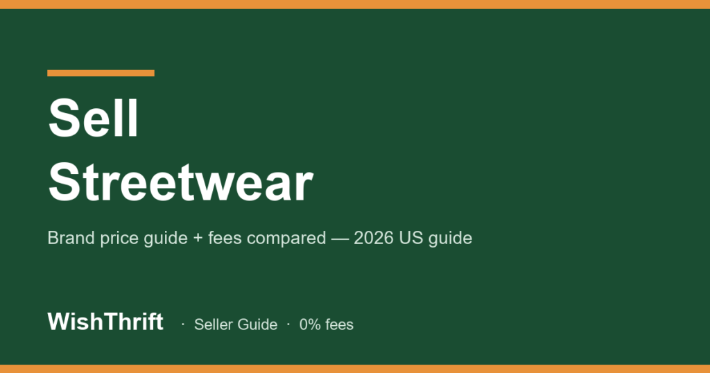 How to Sell Streetwear Online in 2026: Prices, Fees and Where to List