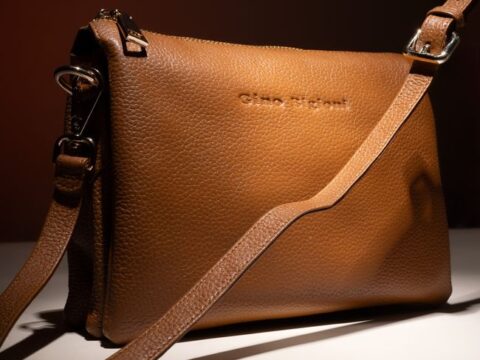 Tan Leather Crossbody Satchel — Full Grain
