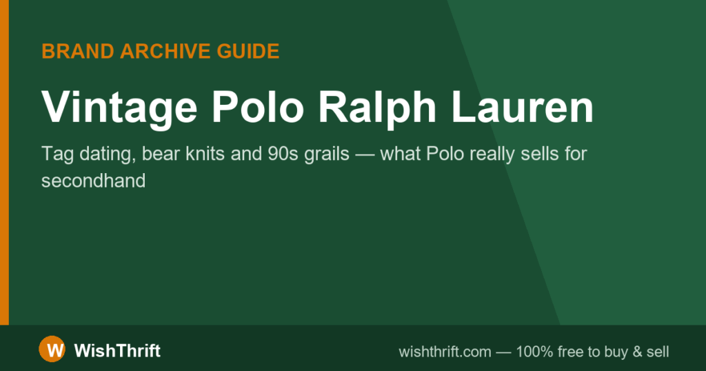 Vintage Polo Ralph Lauren: Tags, Grails & What It Really Sells For in 2026