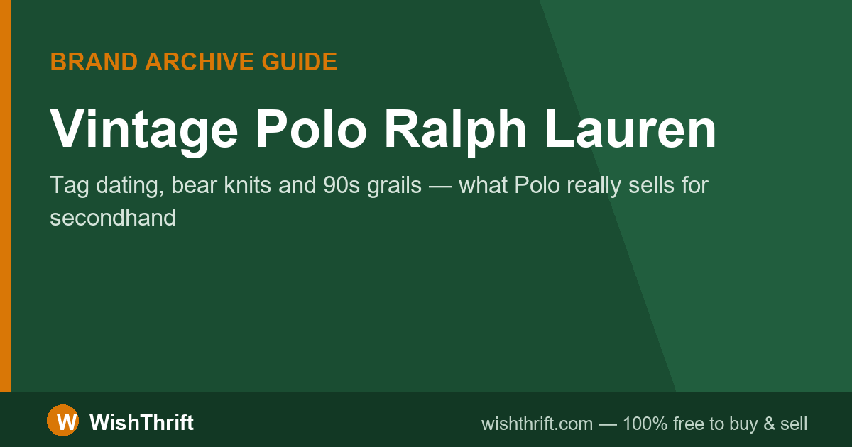 Vintage Polo Ralph Lauren guide cover — tag dating, Polo Bear knits and 90s grail values