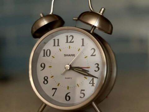Vintage Twin-Bell Alarm Clock — Wind-Up