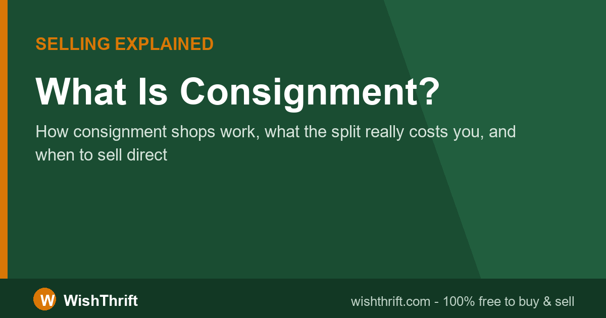 What is consignment guide cover - how consignment shops work and what the split costs the seller