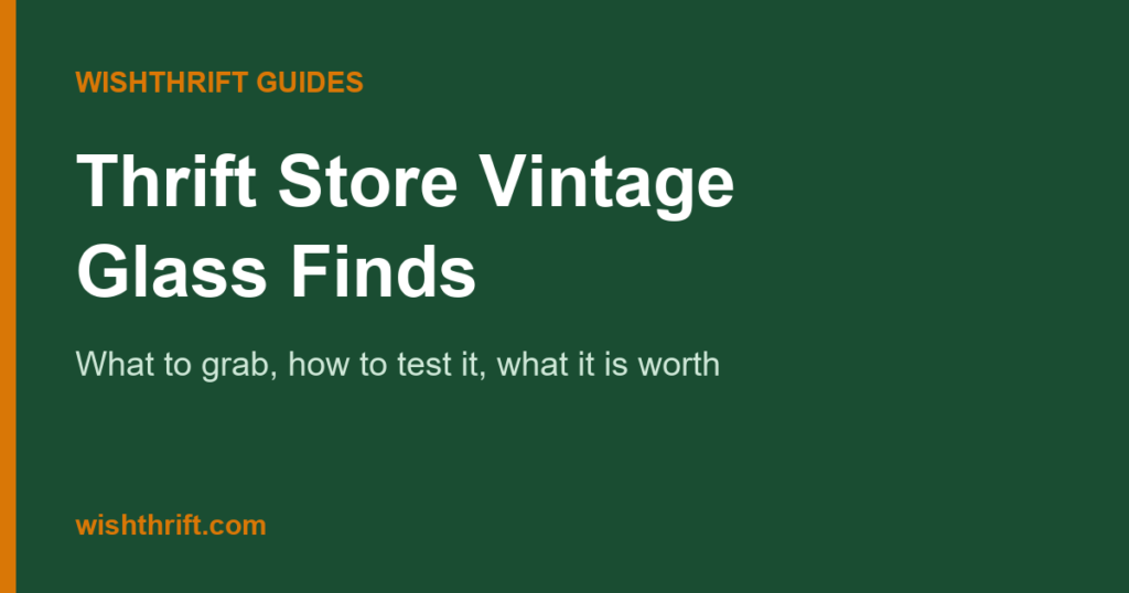 Thrift Store Vintage Glass Finds: What to Grab & What It’s Worth (2026)