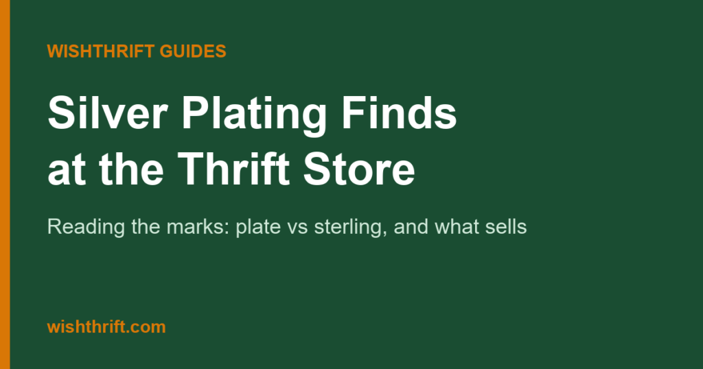 Thrift Store Silver Plating Finds: Plate vs Sterling Value Guide (2026)