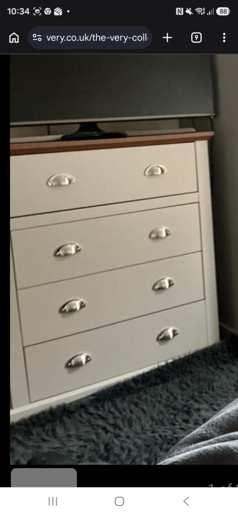 Crawford chest of draws and side table
