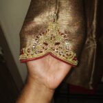 Premium Golden Designer Sherwani with Red Pajama