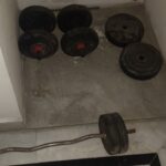 Dumbell and road along with weight