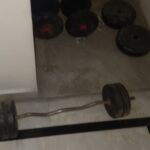 Dumbell and road along with weight