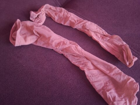 Tan nylon sock by Bydreamlari