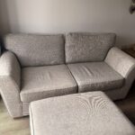 Two seater sofa with footstool