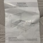 Black Queen bed frame with headboard