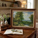 Vintage Antique Landscape Painting | Classic Framed Countryside Artwork