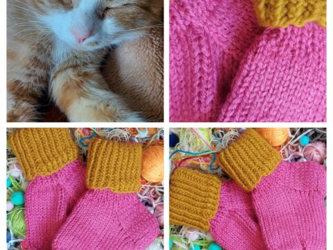 🌸 Hand-Knitted Socks for Kids (2-3 Years)