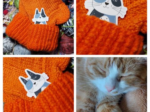 🍊 Hand-Knitted Socks for Kids (2-3 Years)