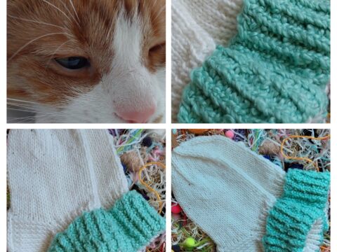 🌿 Hand-Knitted Socks for Kids (4-5 Years)