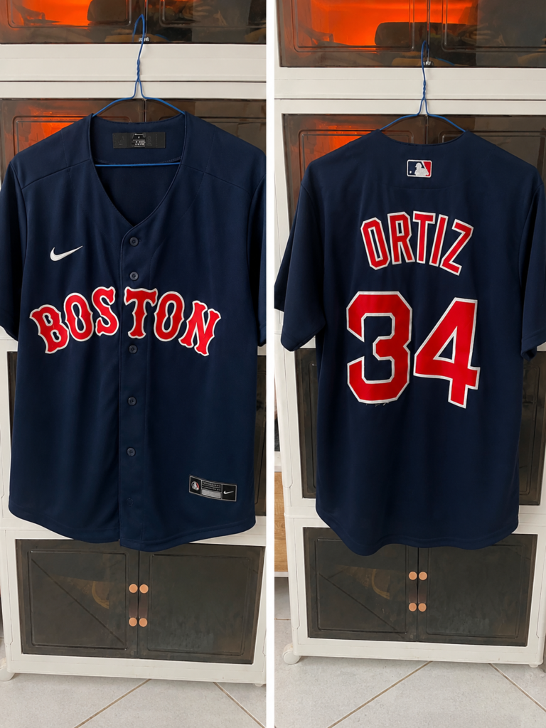 Men’s Nike David Ortiz Navy Boston Red Sox Alternate Baseball Jersey.