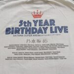 T-shirt Idol Nogizaka46 5th Birthday Live Original Tag Size Large