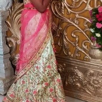 Embroidered Pista Green Wedding & Occasion Lehenga